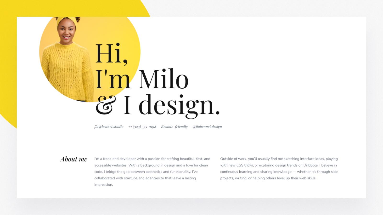 Milo - Framer